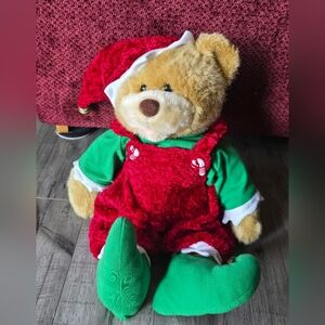 PBC International Vintage JINGLE BEARY ELF  Musical 18” Plush Teddy Bear